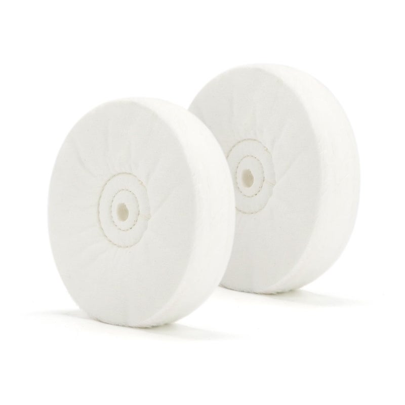 SCOTTCHEN Polishing Wheel 6" x 1/2" Arbor Soft Flannel 30plys for Bench Grinder - 2 Pack - Image 1